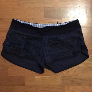 Lululemon mantra speed shorts